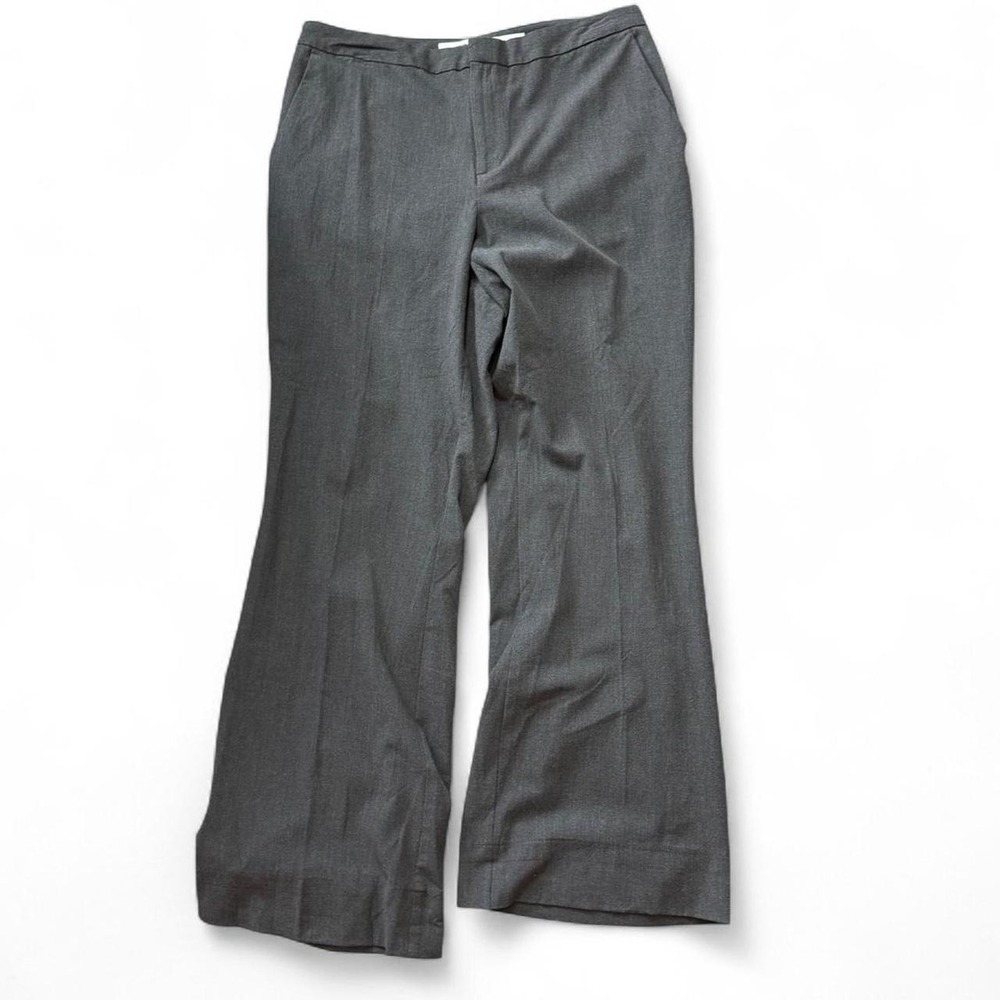 Vintage Y2K Old Navy Gray Stretch Wide Leg Pants, Women's Size 14 Short